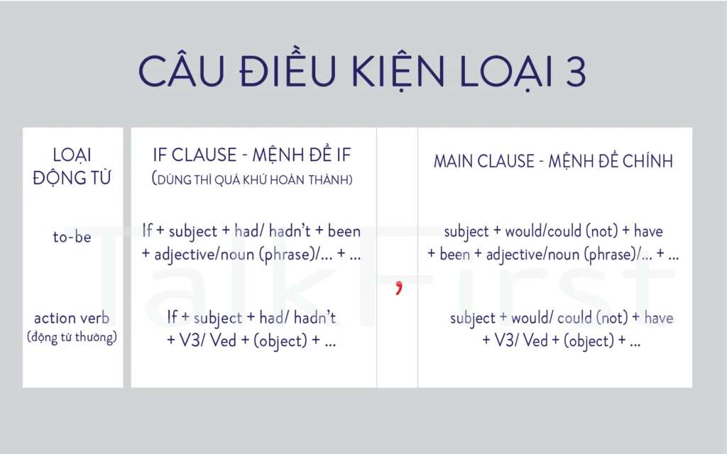 Câu điều kiện loại 3