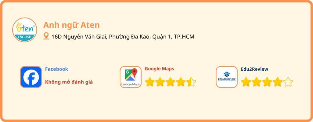 review trung tâm tiếng anh giao tiếp tphcm aten