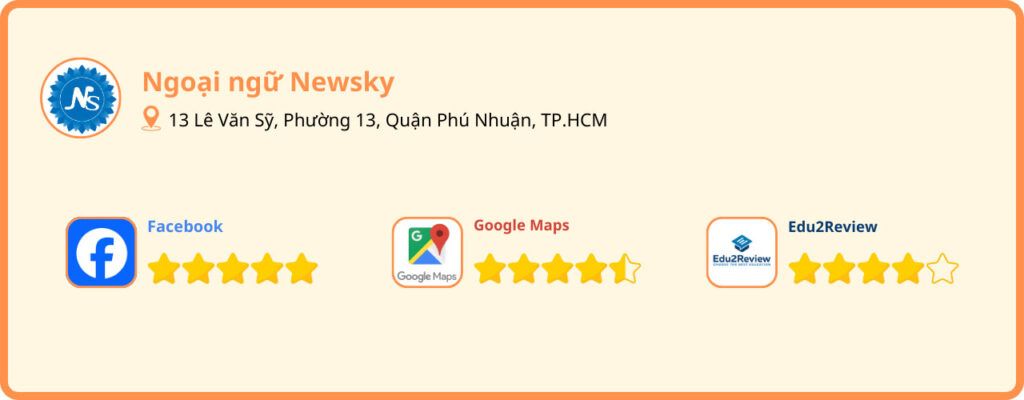 review trung tâm tiếng anh giao tiếp tphcm newsky