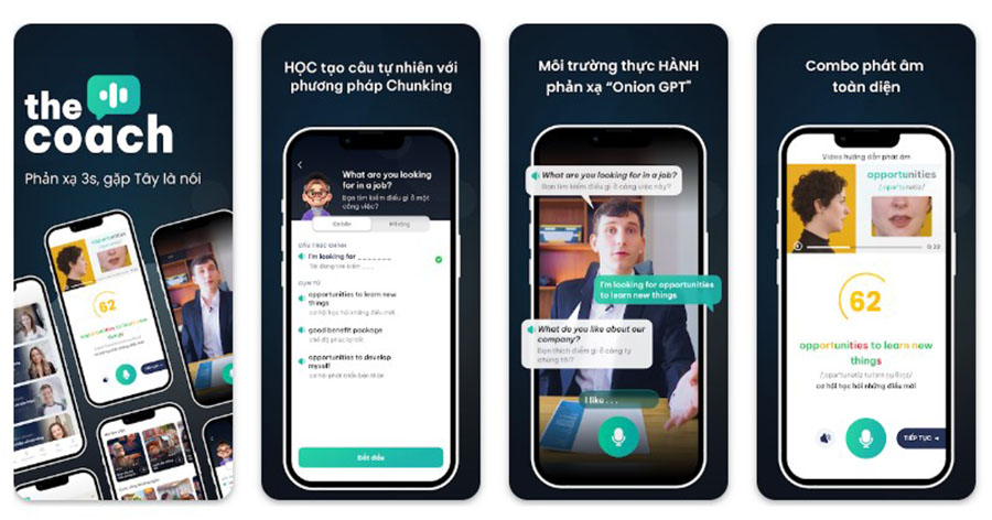 Ứng dụng học tiếng Anh giao tiếp The Coach