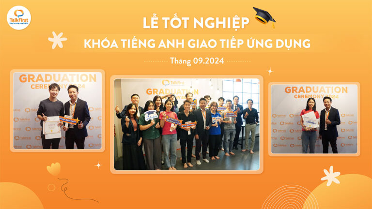 Lễ tốt nghiệp khhóa học tiếng anh giao tiếp ứng dụng