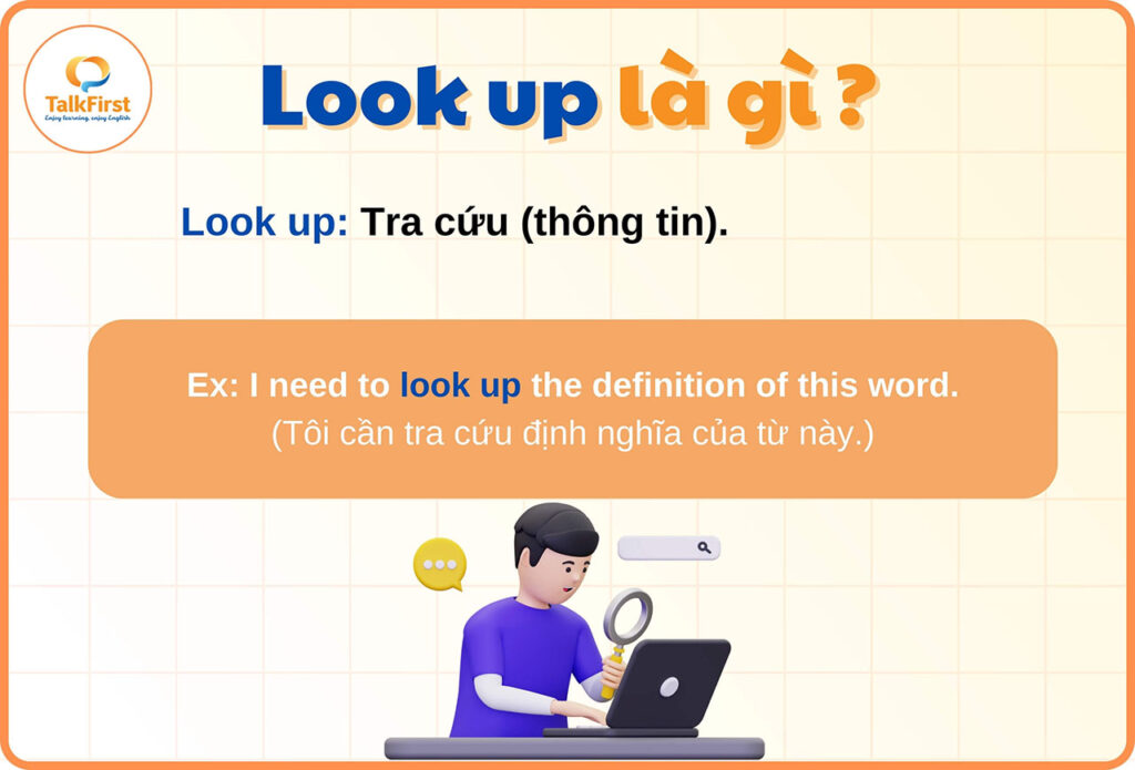 Phrasal verb with look up