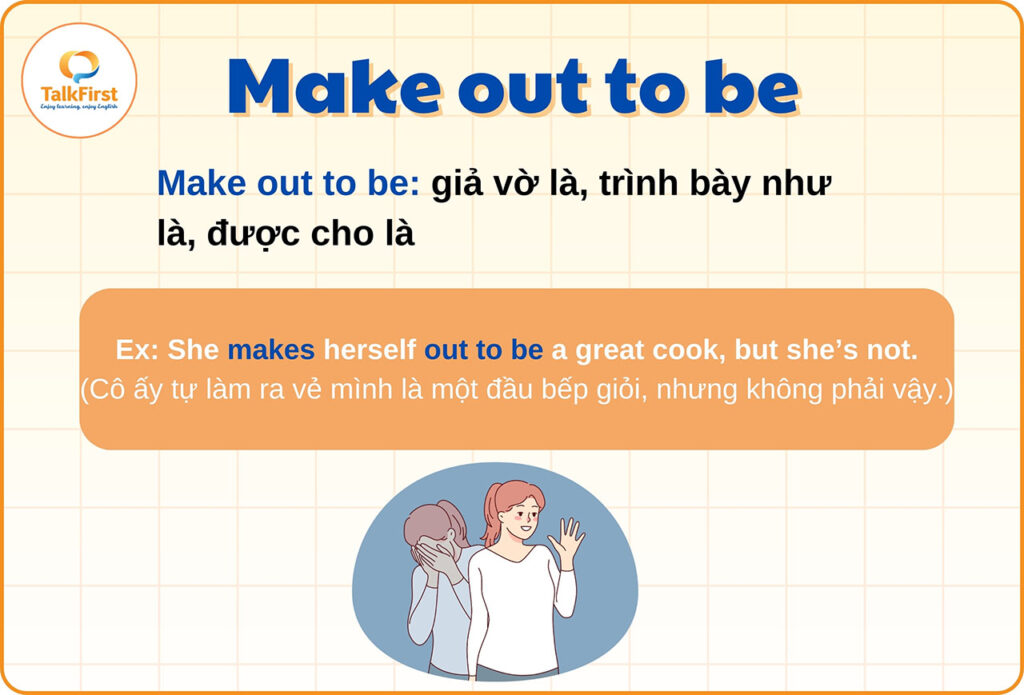 Phrasal verb with Make out to be