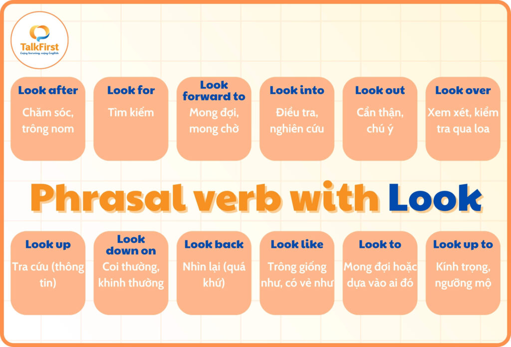 Phrasal verb with look